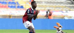 BOLOGNA, ITALY - SEPTEMBER 27: Amadou Diawara #21 of Bologna FC reacts during the Serie A match between Bologna FC and Udinese Calcio at Stadio Renato Dall'Ara on September 27, 2015 in Bologna, Italy. (Photo by Mario Carlini / Iguana Press/Getty Images)