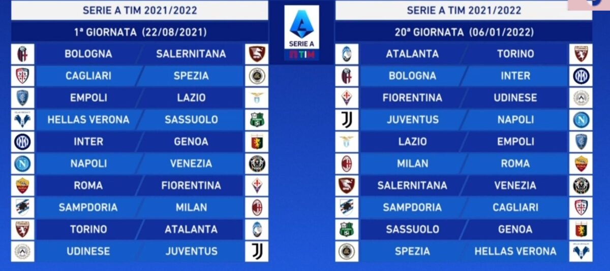 Calendario Serie A: sarà Roma-Fiorentina alla prima di campionato, poi